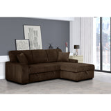 Boone Fabric Pull Out Sectional Sofa & Storage