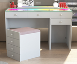 Diana Vanity Desk w Hidden Stool
