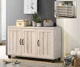 Galleria Dusty Oak Finish 3-Door Shoe Cabinet