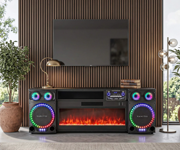 Jazz Smart Fireplace TV Stand & Sound Station