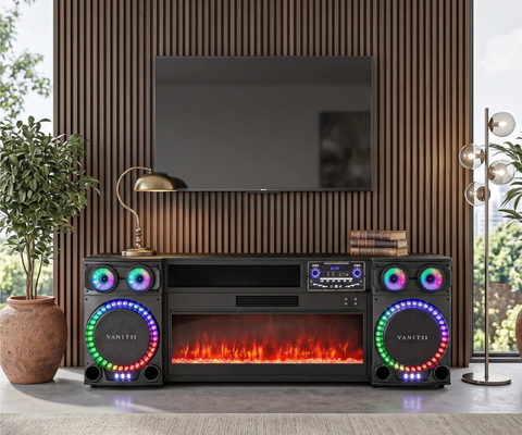 Jazz Smart Fireplace TV Stand & Sound Station